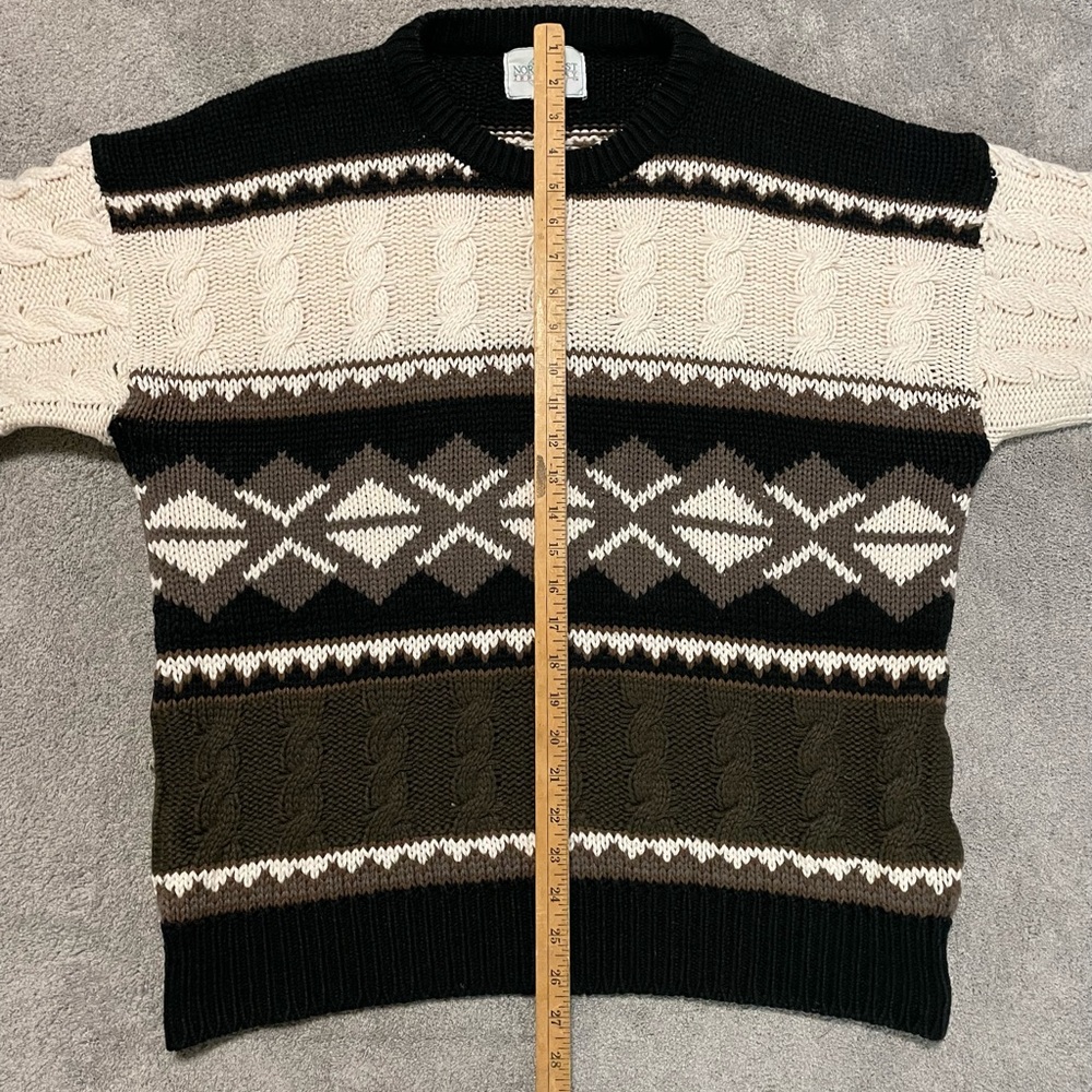 Vintage Northwest Territory Cable Knit Sweater Mens XL 100% Virgin Acrylic - Picture 12 of 15